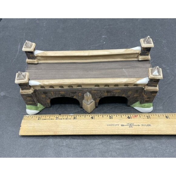 Vintage Dept 56 Stone Train Tressel #5981-1 Heritage Village Collection In Box - Picture 10 of 12